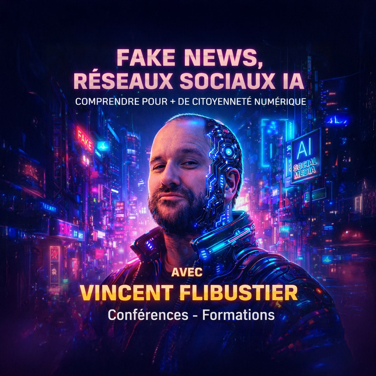 Vincent Flibustier - Fake News, Réseaux Sociaux, IA
